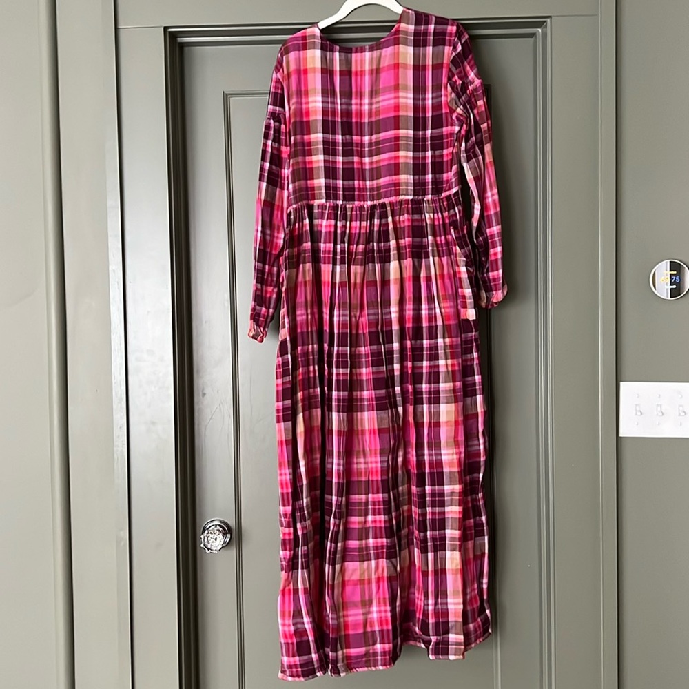 Little Tienda Reversible Cotton Plaid Dress